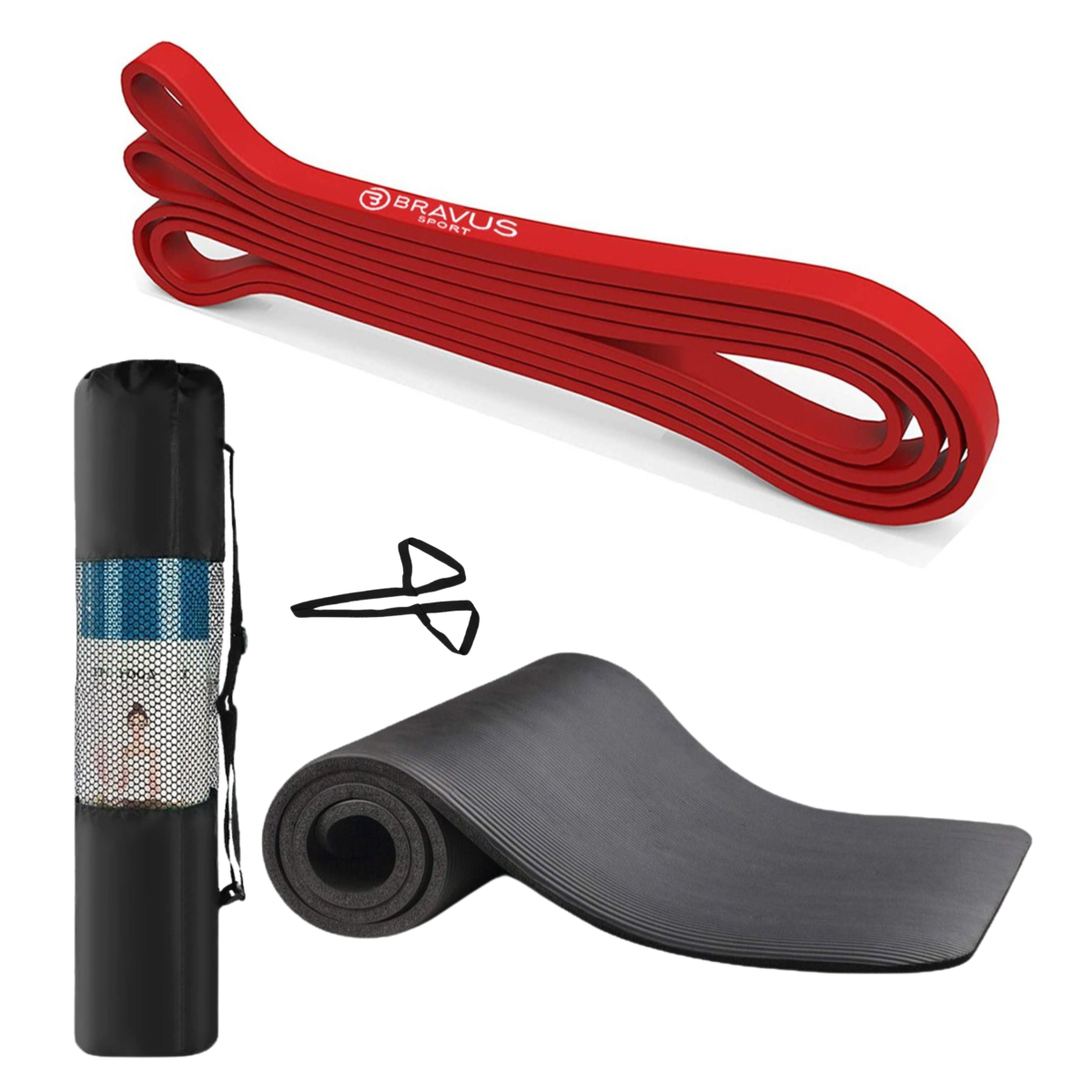 Kit Super Band Leve com Tapete de Exercícios e Yoga 8mm | Ganho de Força e Conforto