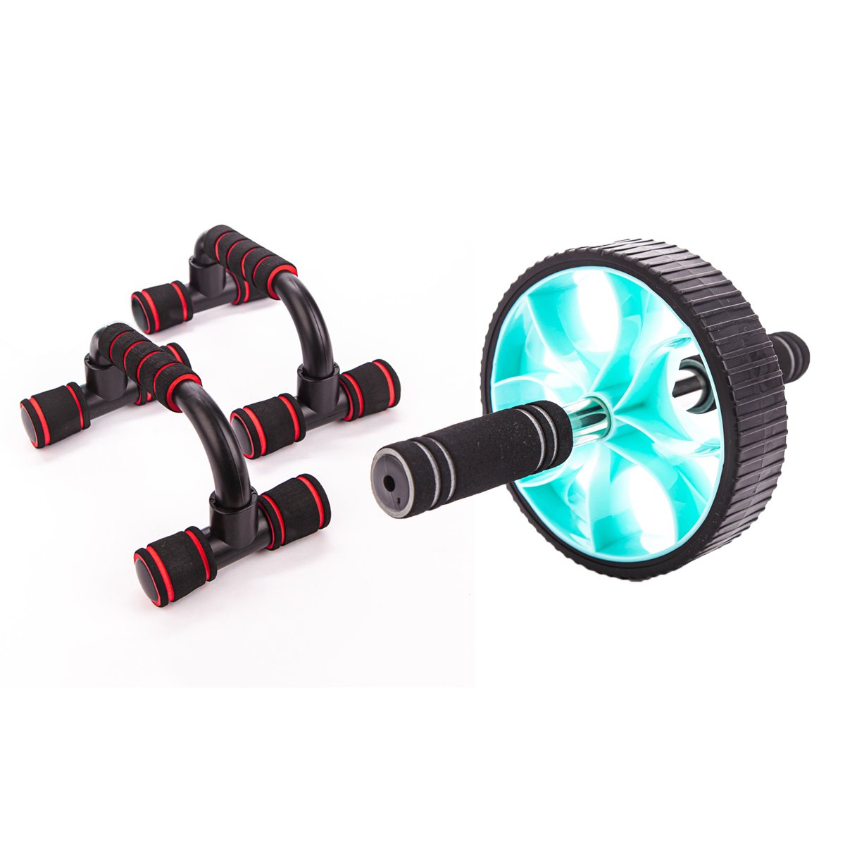 Kit Roda Abdominal & Push Up Apoio Flexão